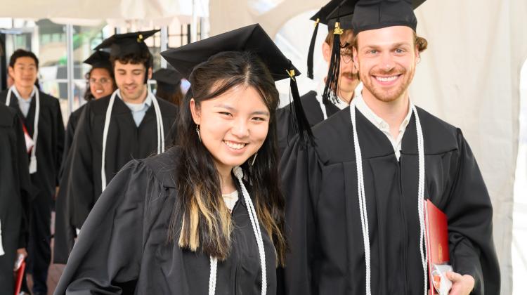 MAS masters students walking